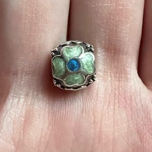 Pandora enameled flower charm